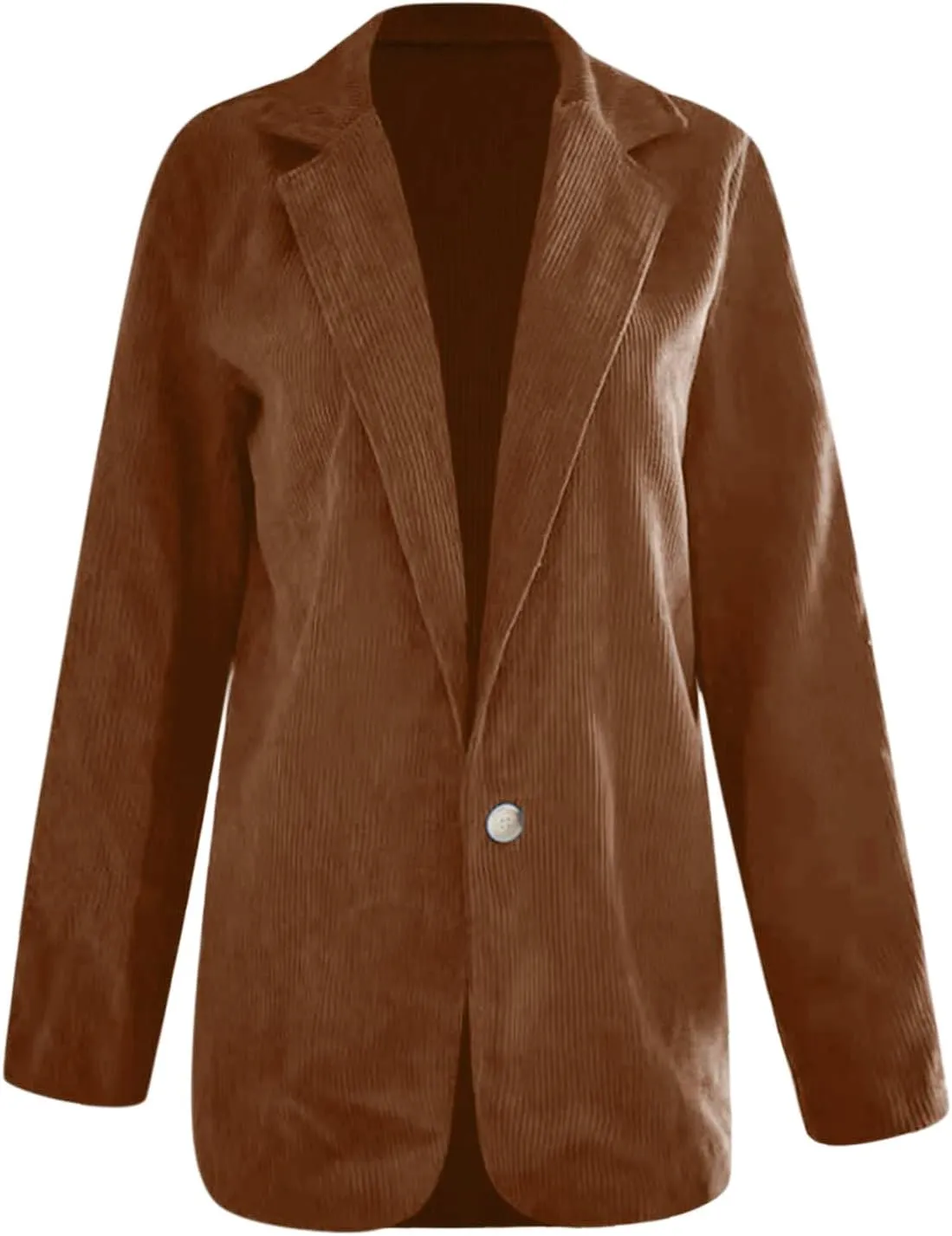 Blazer for Women Long Sleeve Lapel Tighten Waist Mid-Length Style Elegant Trendy Elegant Soft Comfy Dressy Work Suit