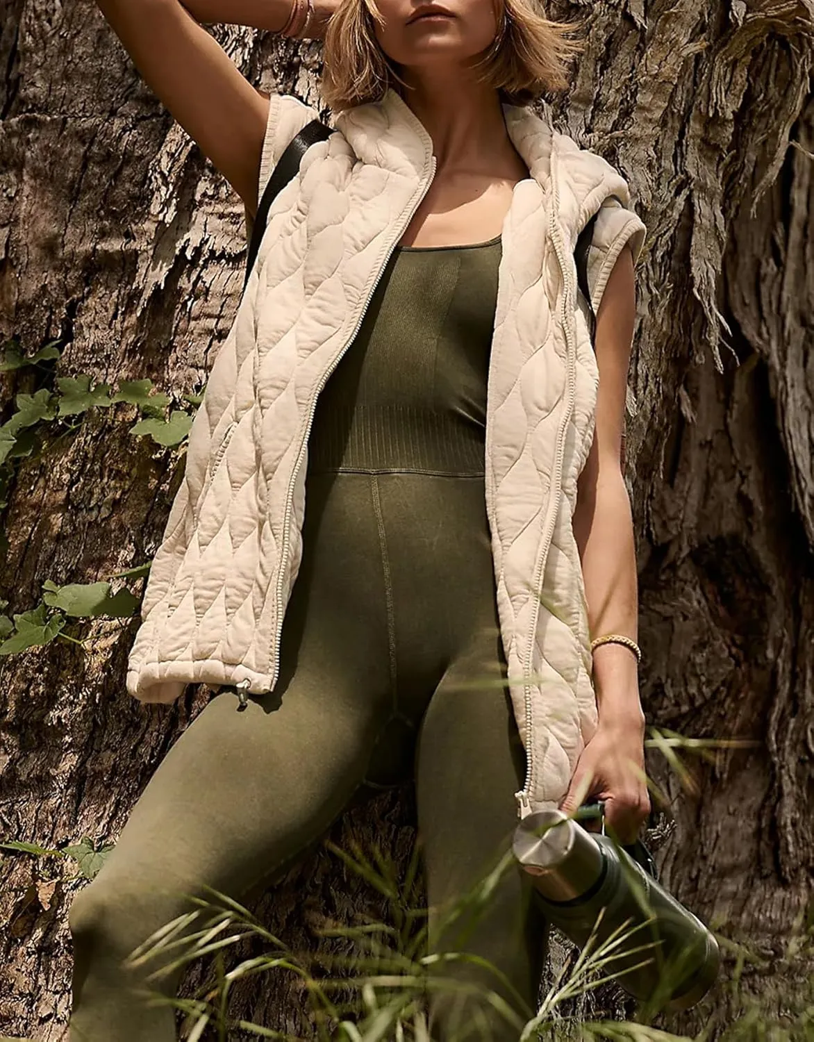 Kedera Women's Oversized Puffer Vests Sleeveless Fall Jacket Hooded Vest 2024 Casual Warm Winter Coats Trendy Outerwear