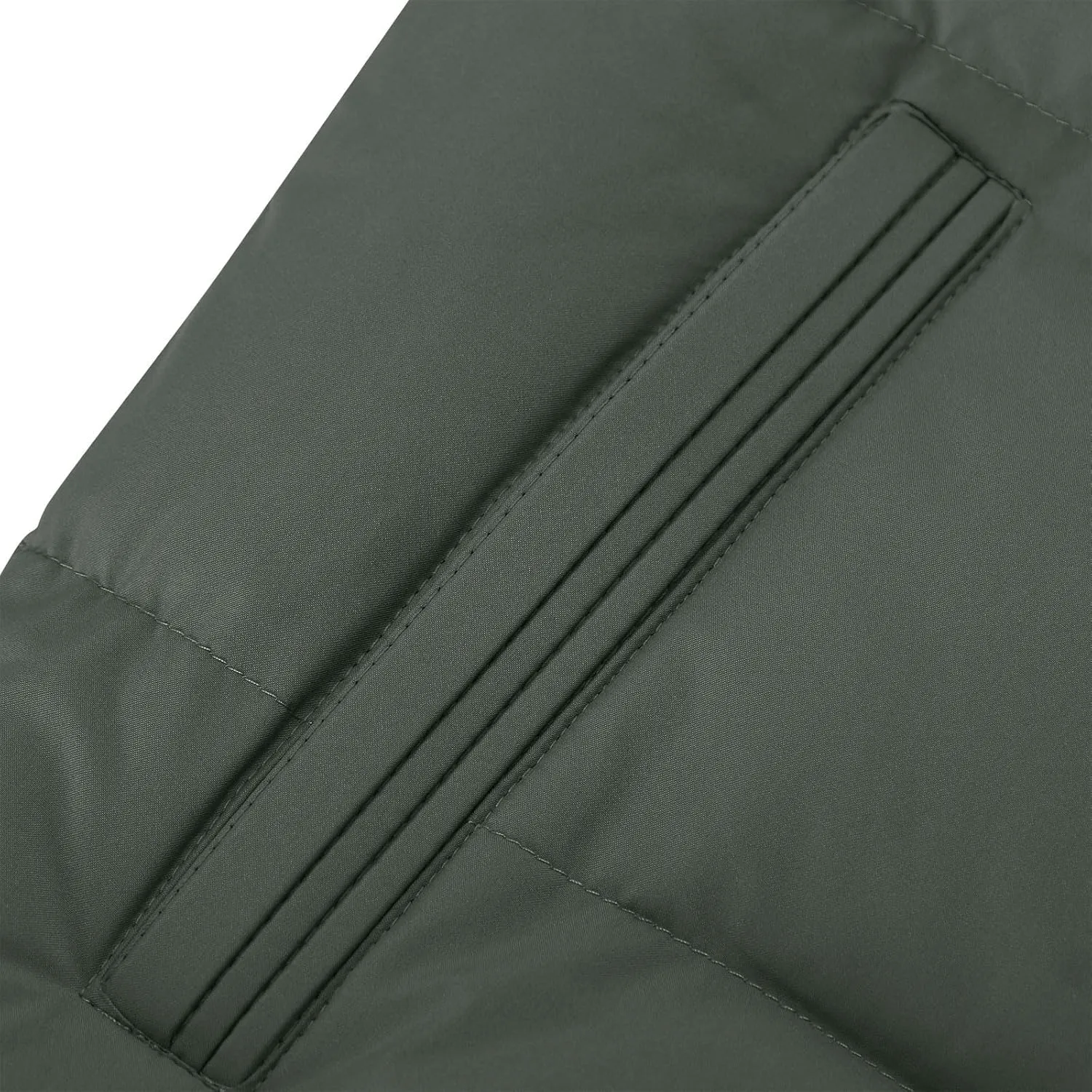 Lmdudan Men's Quilted Puffer Vest Thicken Warm Winter Coat with Hood 2024 Fashion Sleeveless Casual Zip Up Jacket Outerwear