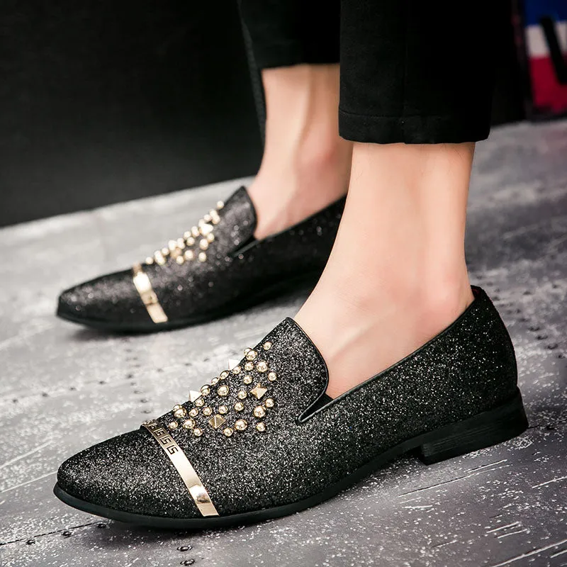 Spiked Rivets Unique Men Loafers Shoes