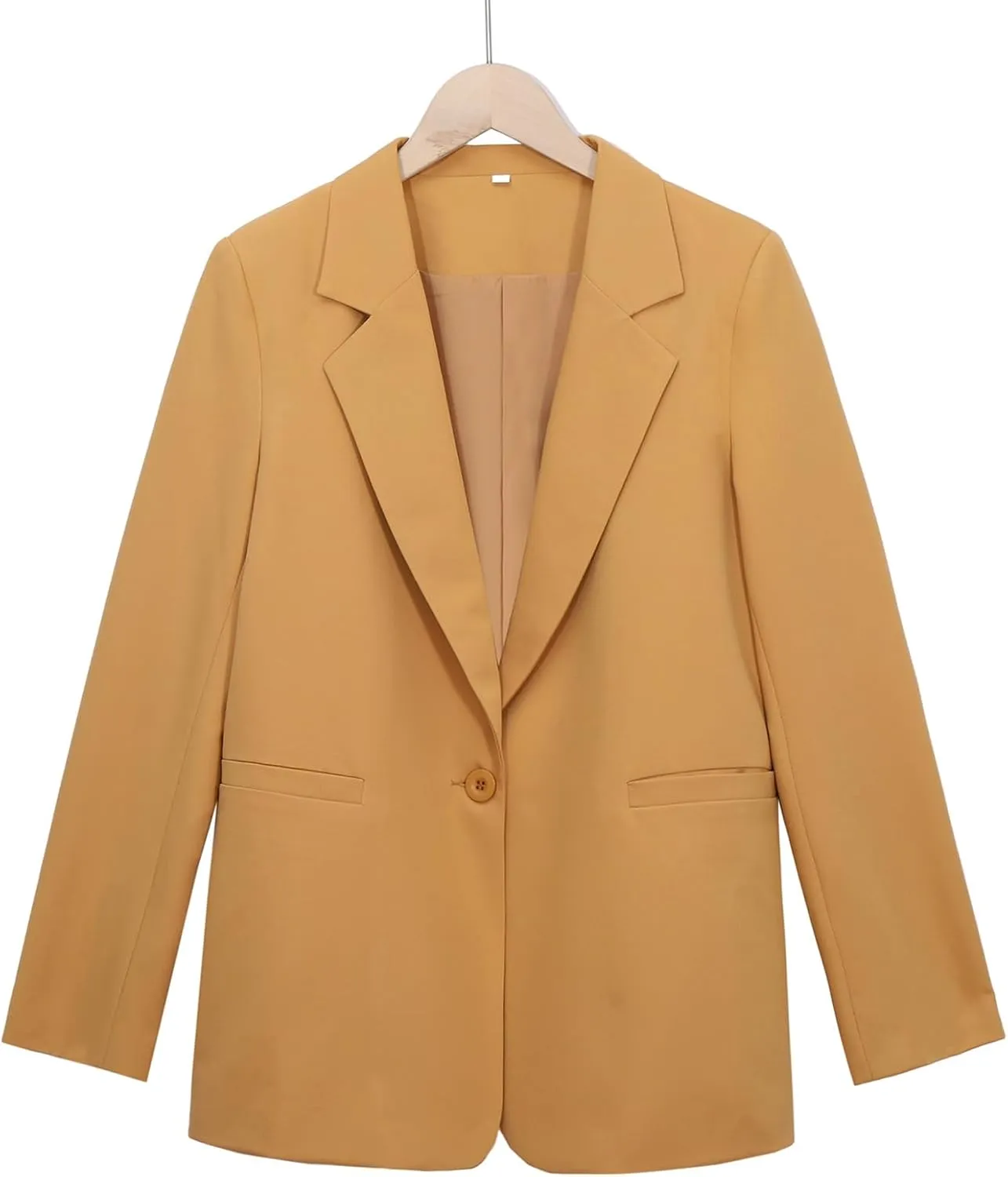 Womens Open Front Blazers Long Sleeve Casual Button Work Office Blazer Jacket Dressy Business Outfits